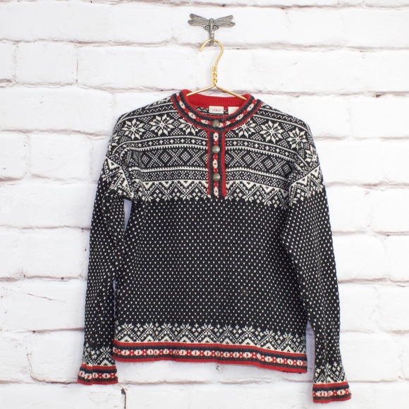 L.L. Bean Sweaters - Vintage LL Bean Nordic Isles Sweater Merino Wool S
